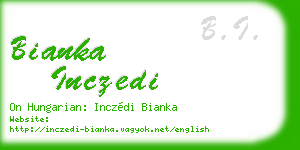 bianka inczedi business card