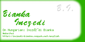 bianka inczedi business card